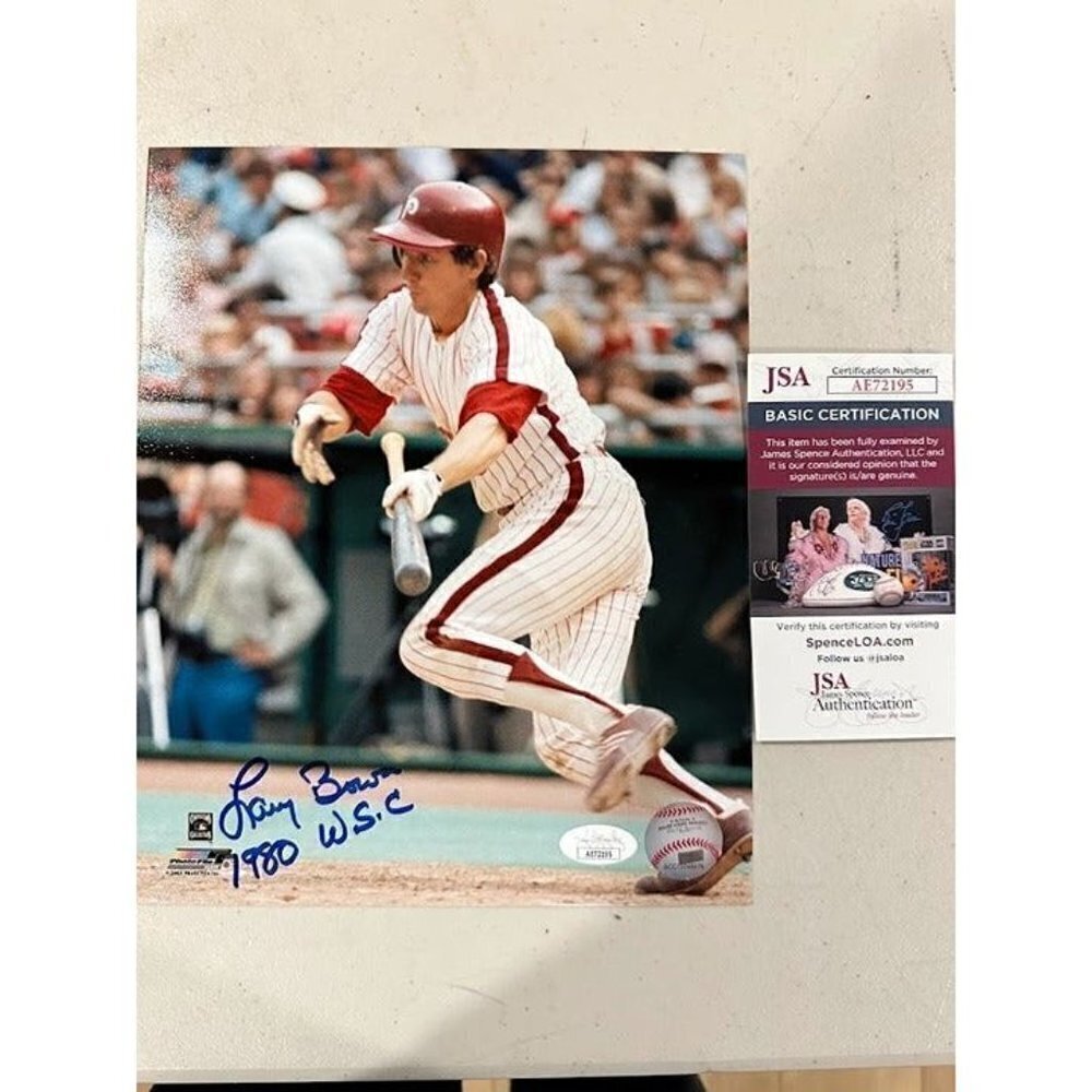 Larry Bowa signed 1980 WSC autograph Philadelphia Phillies 8x10 photo JSA